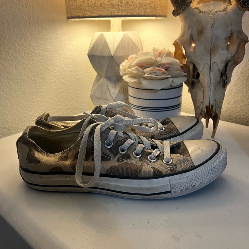 Converse Camouflage Sneakers - Tan and Gray
